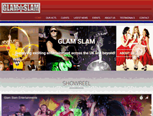 Tablet Screenshot of glamslamentertainments.com